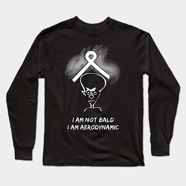 lung cancer Awareness white ribbon I am not blad Long Sleeve T-Shirt by Shaderepublic